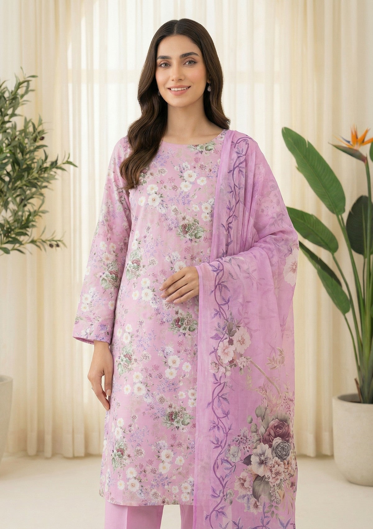 R Prints Lawn 26 Volume 3 - D#16 - L Mauve