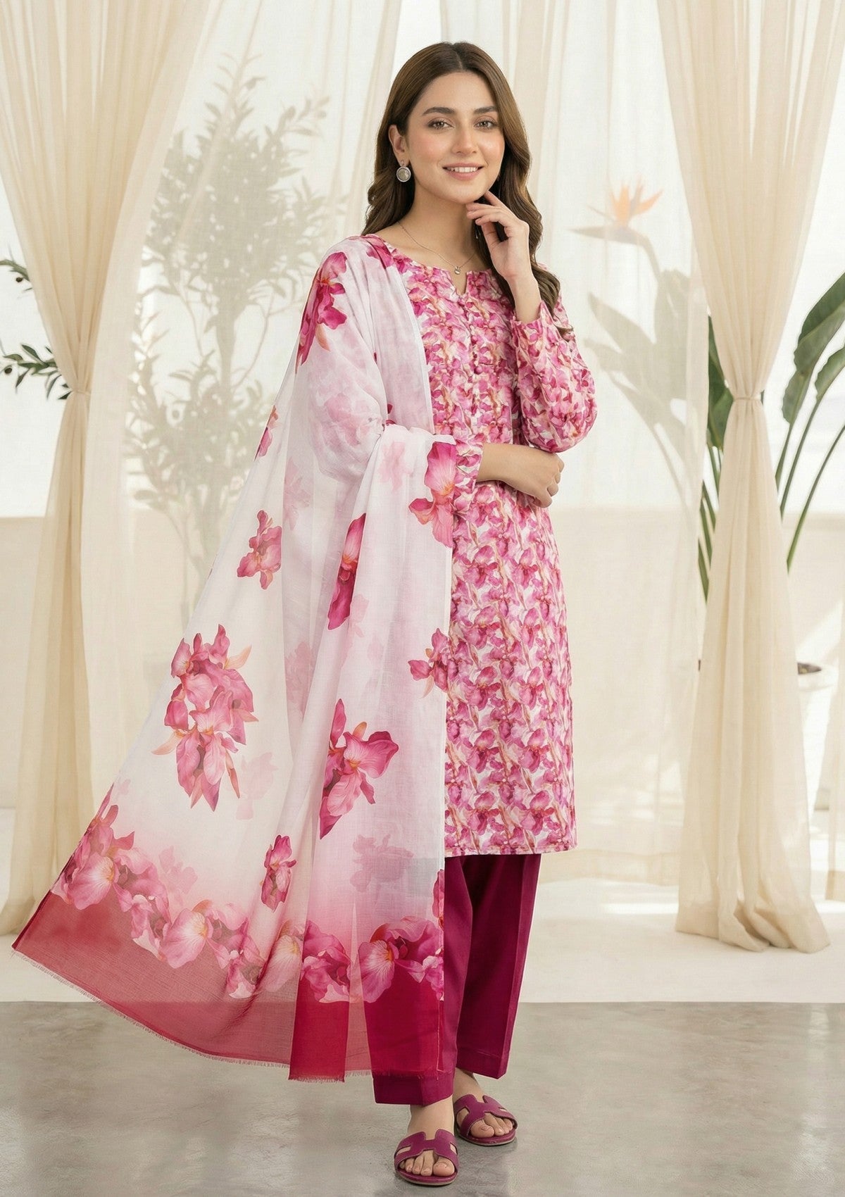 R Prints Lawn 26 Volume 3 - D#39 - Pink