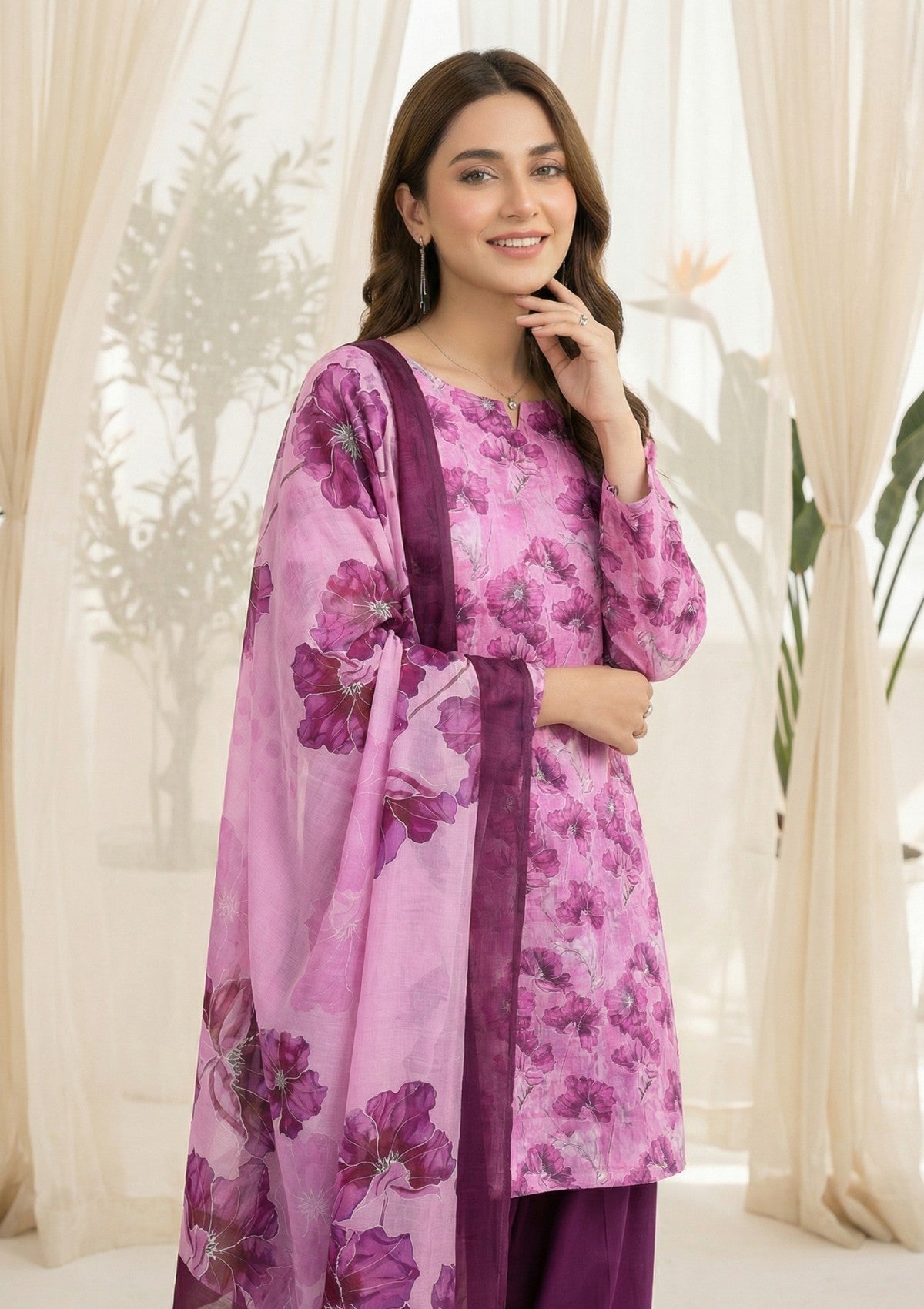 R Prints Lawn 26 Volume 3 - D#38 - Pink