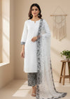 D#20 - B White - 3 pc - Printed Embroidered - R Prints Lawn 26