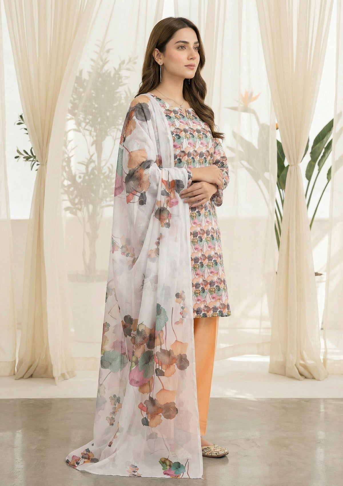 R Prints Lawn 26 Volume 3 - D#31 - Peach