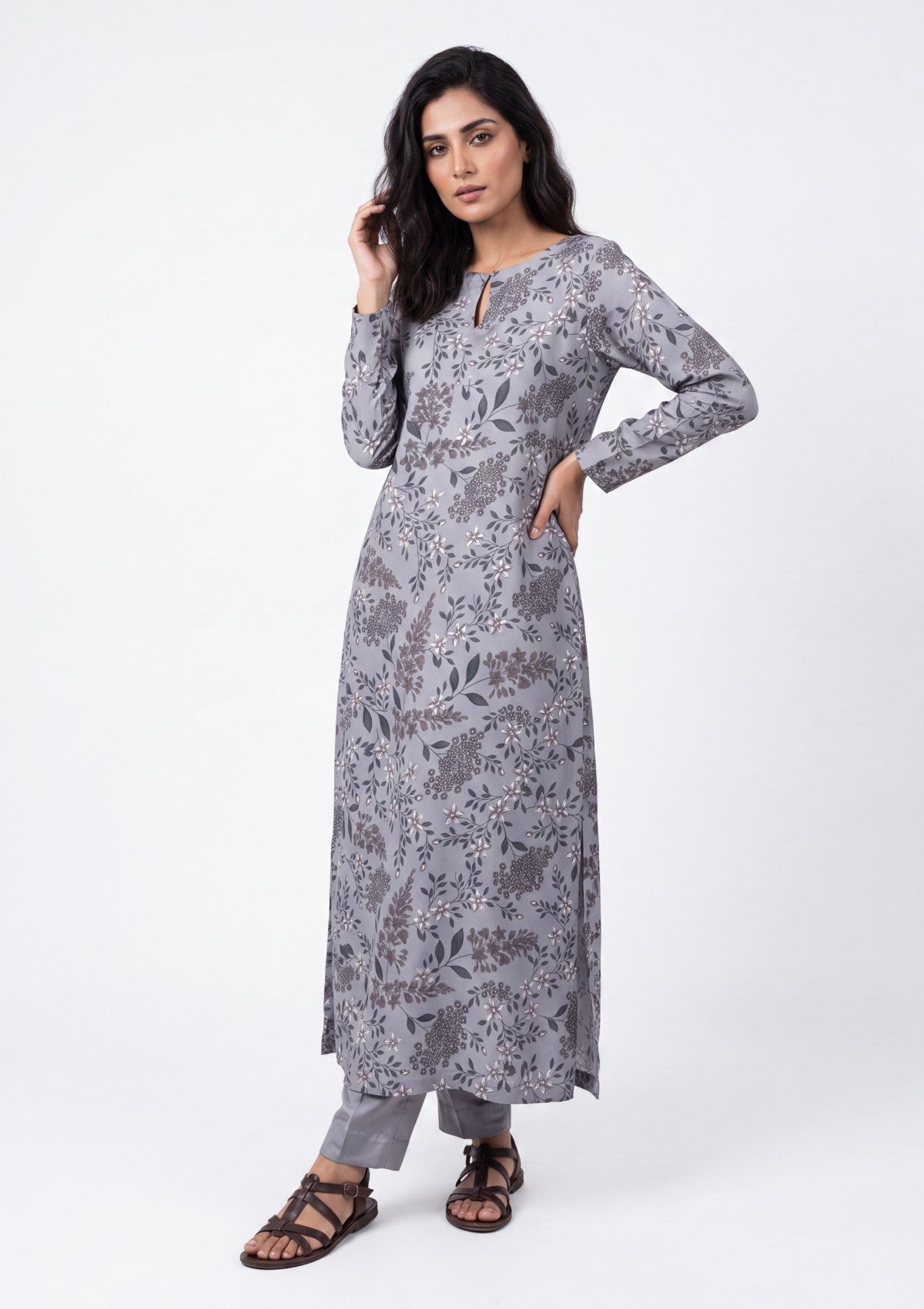 L Grey - Digital Printed - Shamoz Silk Formals 26