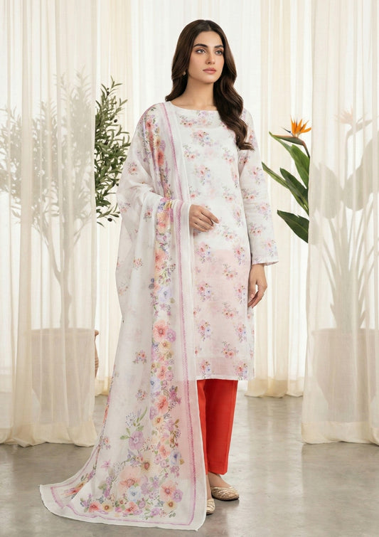 R Prints Lawn 26 Volume 3 - D#37 - White