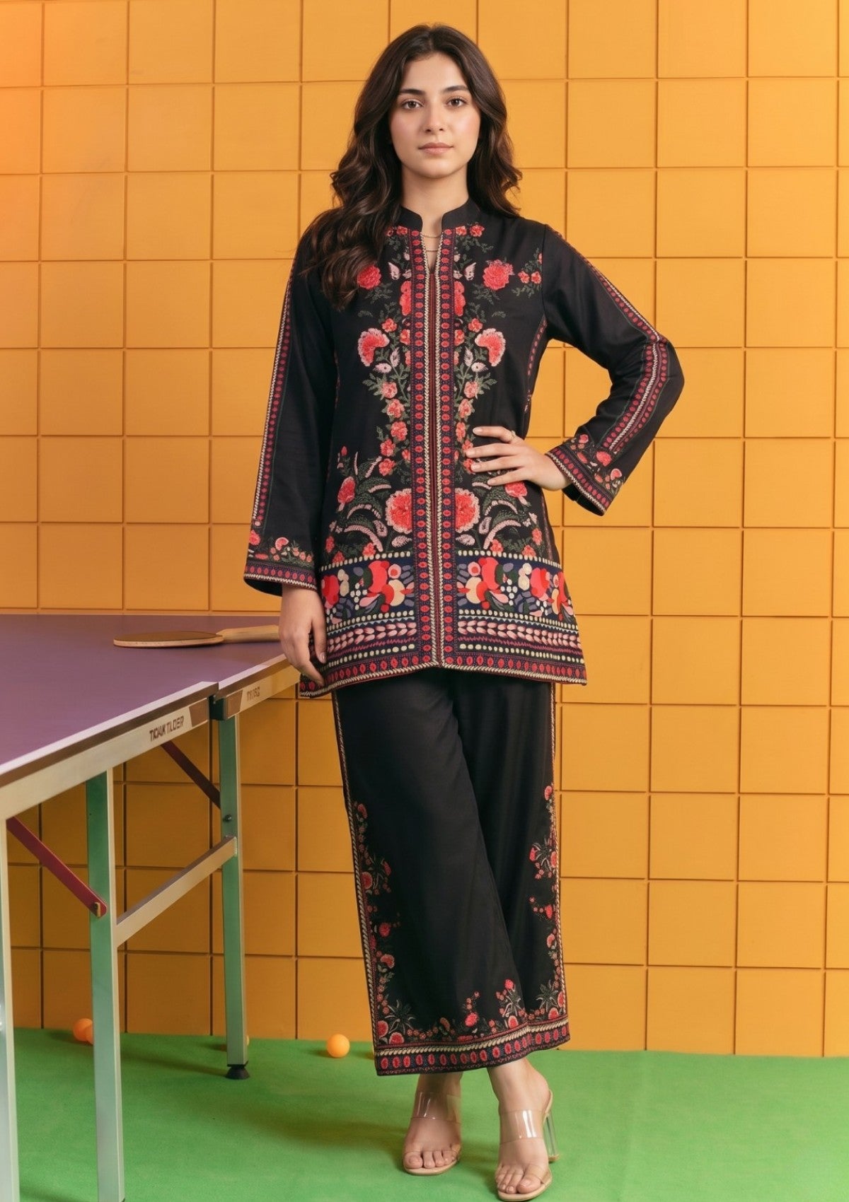 D#06 - Black - Pret - Co-Ord Set - Silk