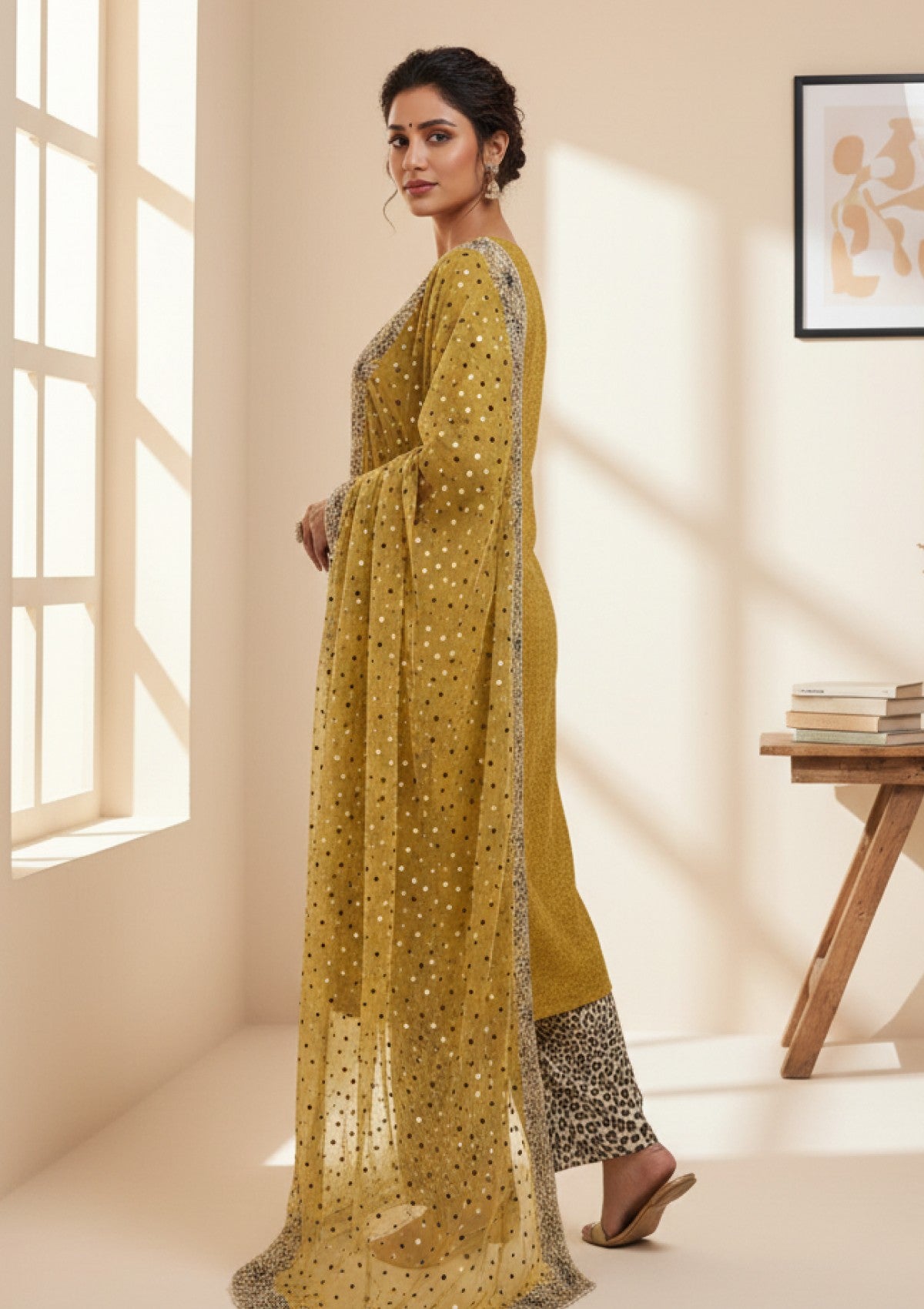 D#20 - Lemon - 3 pc - Printed Embroidered - R Prints Lawn 26