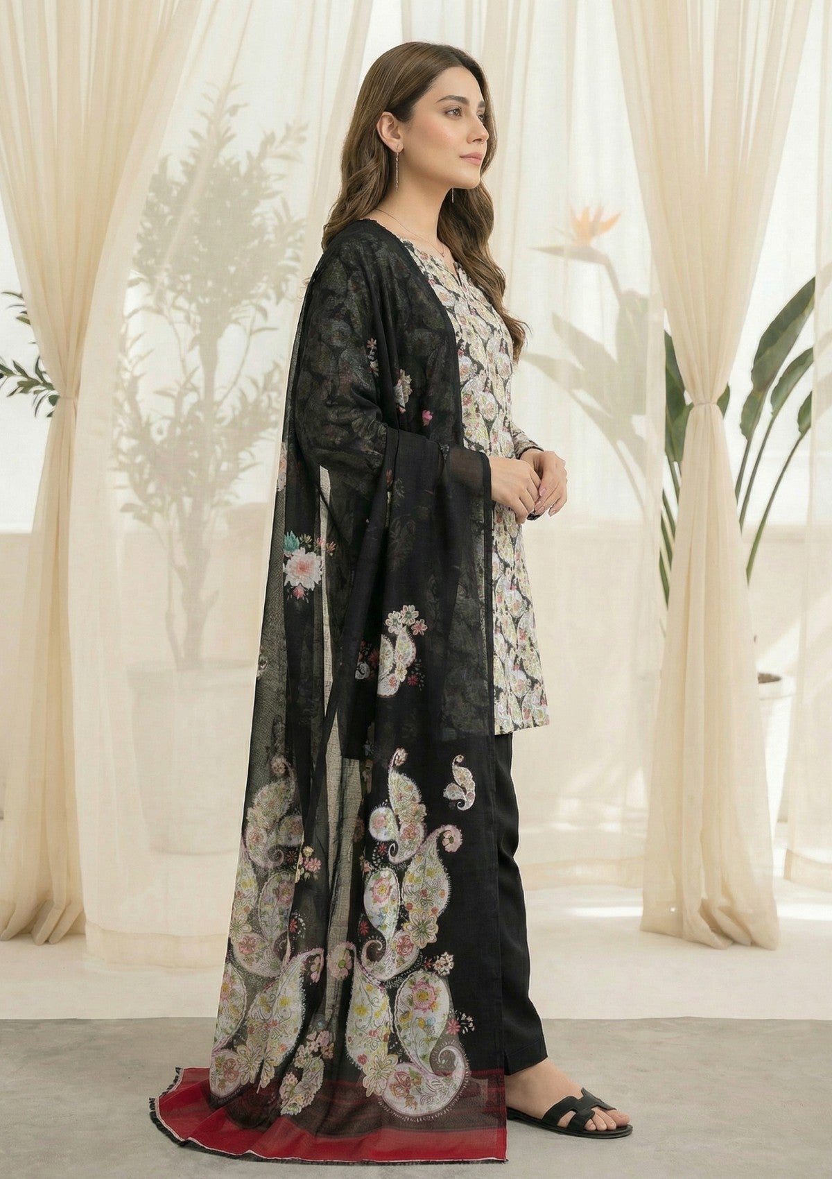 R Prints Lawn 26 Volume 3 - D#41 - B White