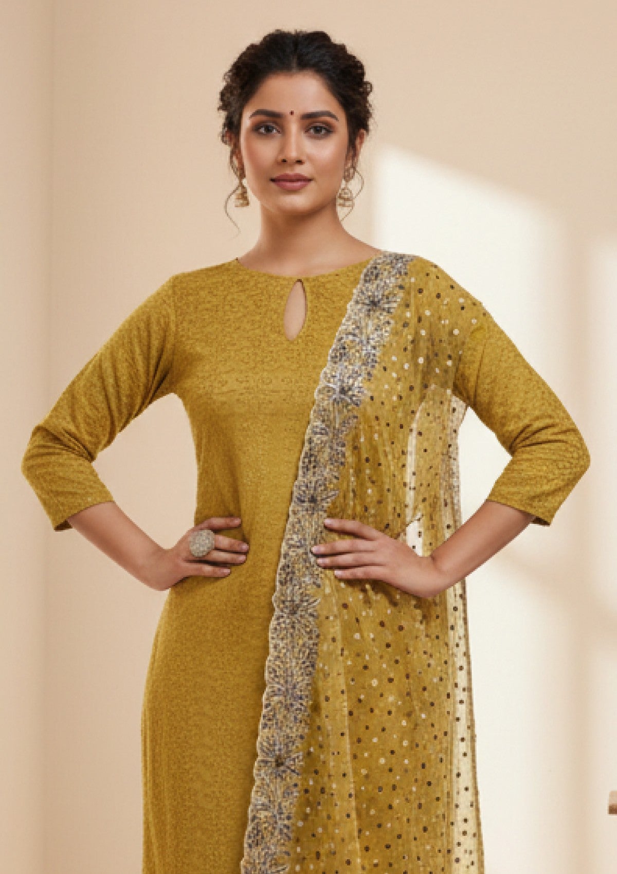 D#20 - Lemon - 3 pc - Printed Embroidered - R Prints Lawn 26