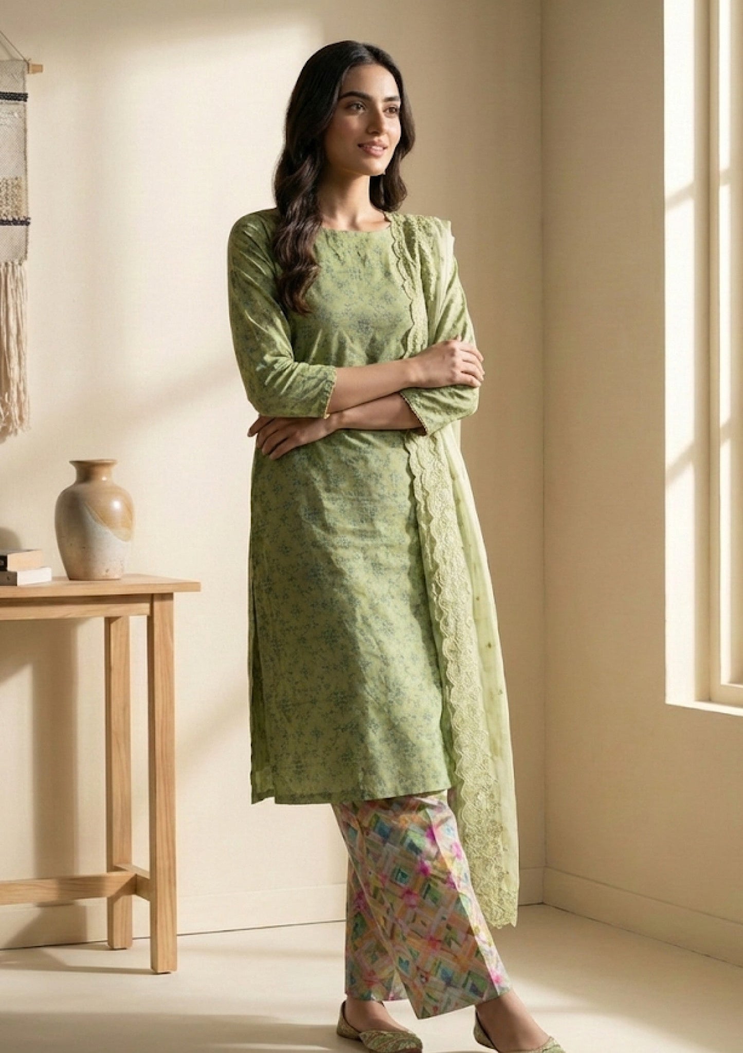 D#11 - P Skin - 3 pc - Printed Embroidered - R Prints Lawn 26