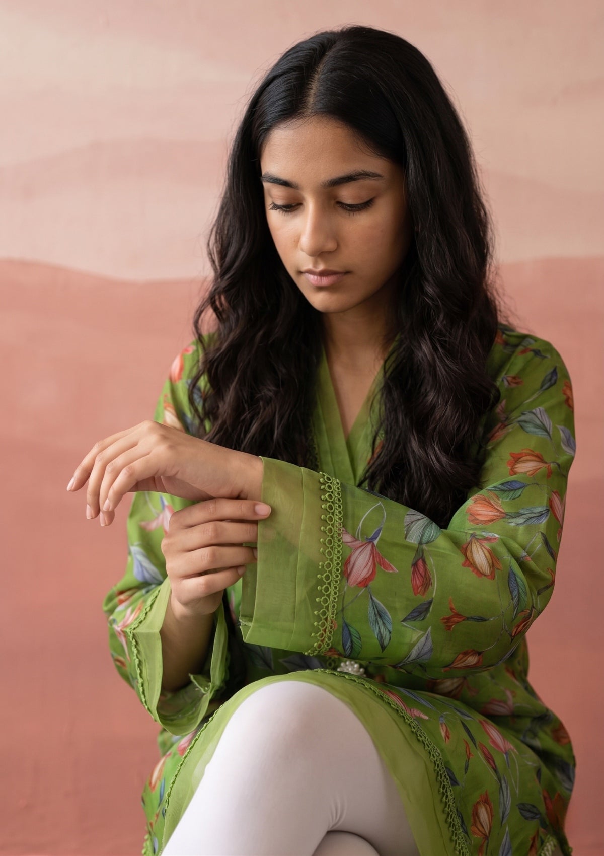 Green - Ready to Wear - Printed Lawn Shirt