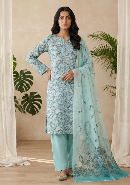 R Prints Lawn 26 Volume 3 - D#35 - Aqua