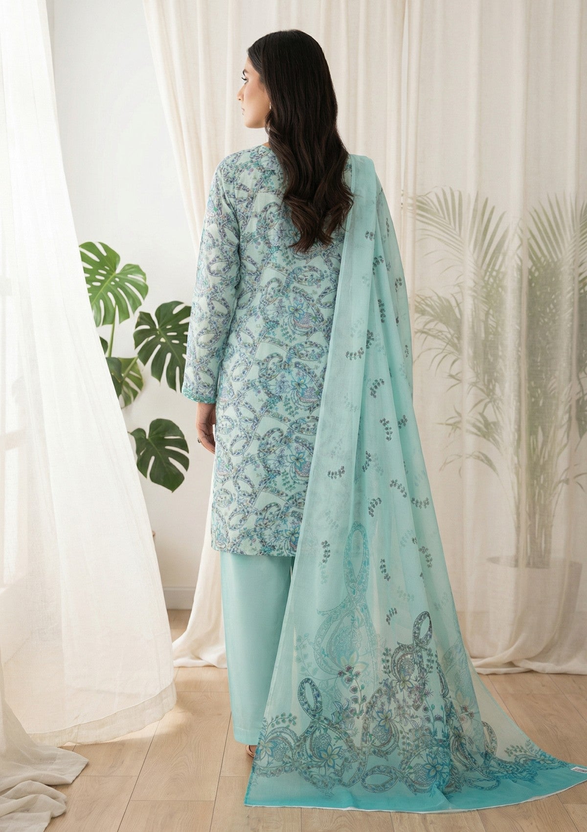 R Prints Lawn 26 Volume 3 - D#35 - Aqua