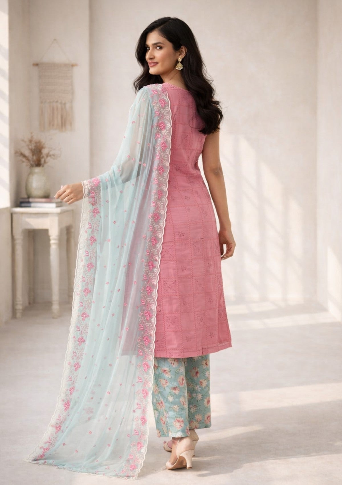 D#16 - L Zink - 3 pc - Printed Embroidered - R Prints Lawn 26