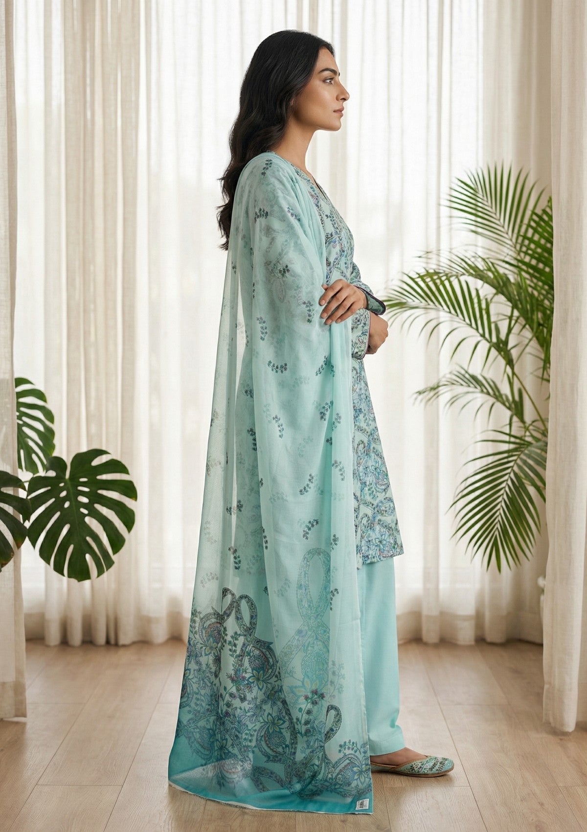 R Prints Lawn 26 Volume 3 - D#35 - Aqua