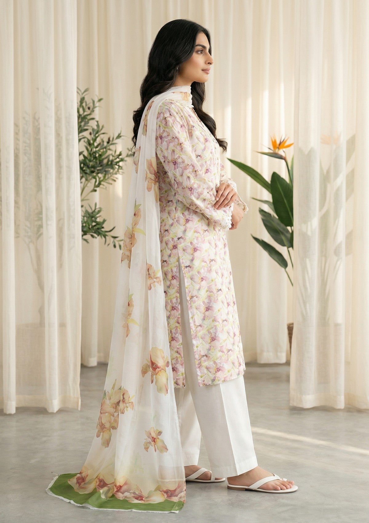 R Prints Lawn 26 Volume 3 - D#39 - G White
