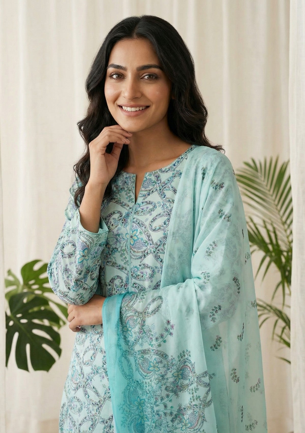 R Prints Lawn 26 Volume 3 - D#35 - Aqua