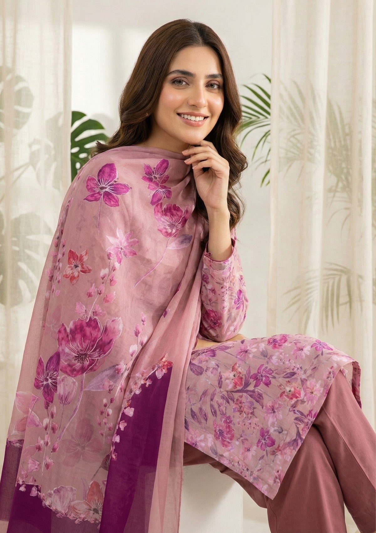 R Prints Lawn 26 Volume 3 - D#13 - T Pink