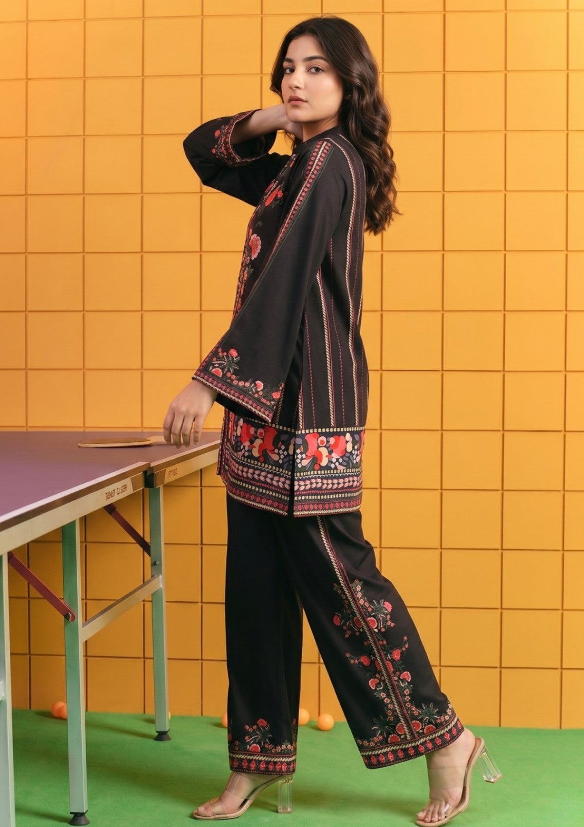 D#06 - Black - Pret - Co-Ord Set - Silk