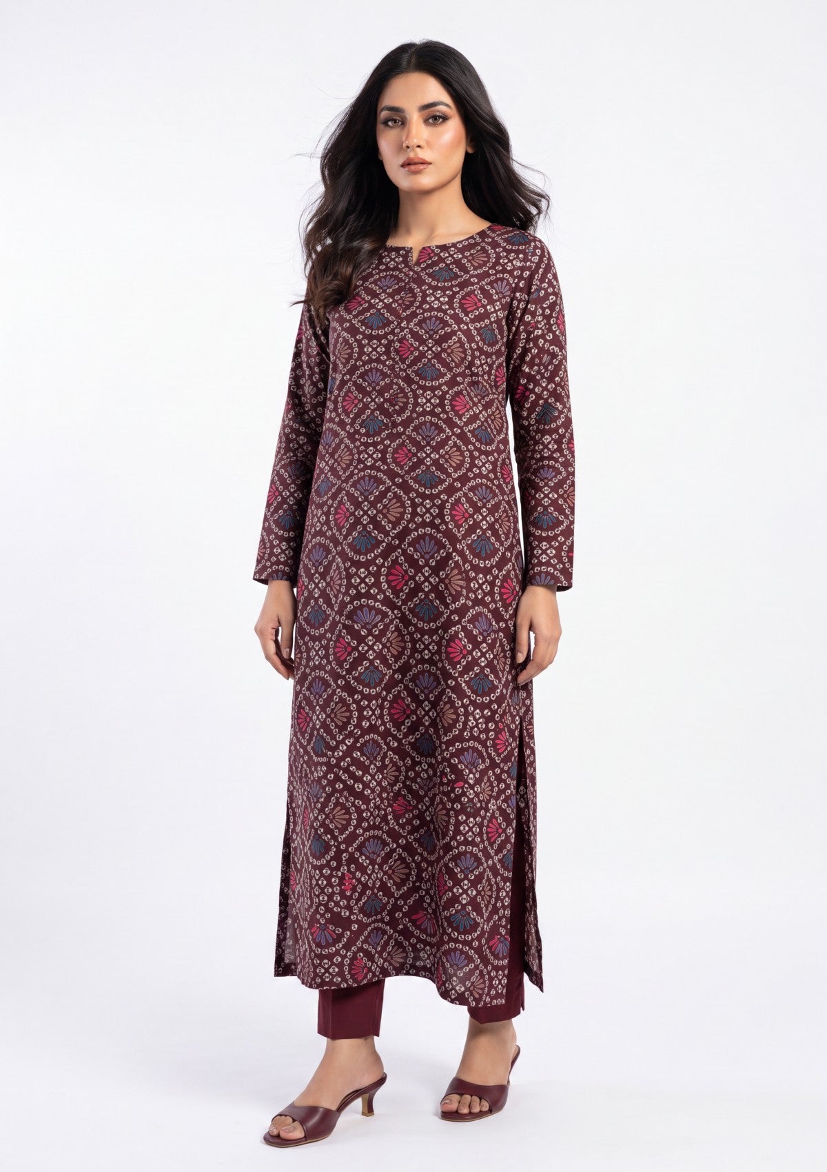 Maroon - Digital Printed - Shamoz Silk Formals 26