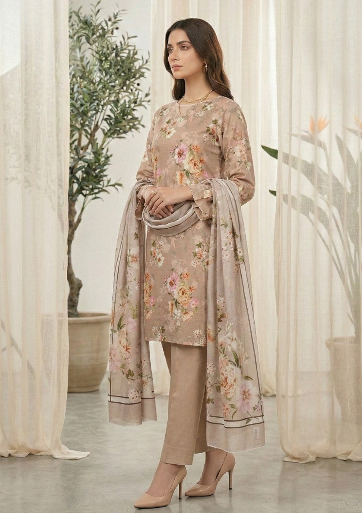 R Prints Lawn 26 Volume 3 - D#42 - Brown