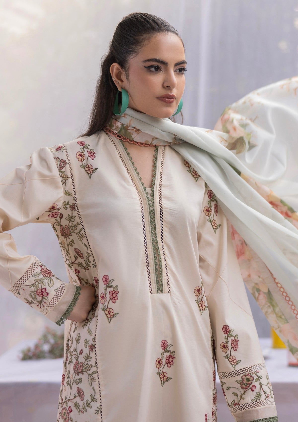 RM#12 - 3 pc - Embroidered - Muse Era - Luxury Lawn 25