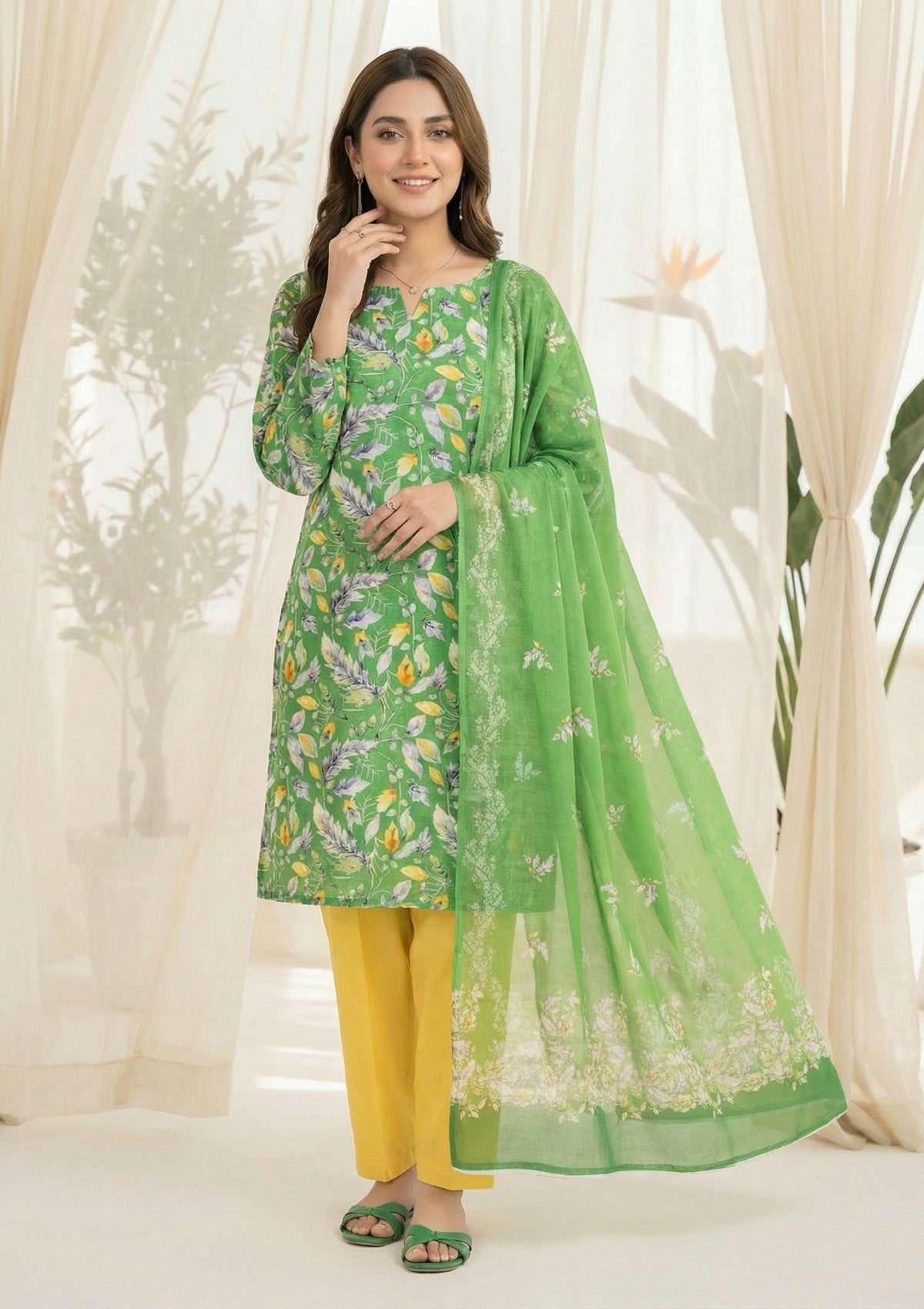 R Prints Lawn 26 Volume 3 - D#21 - Green