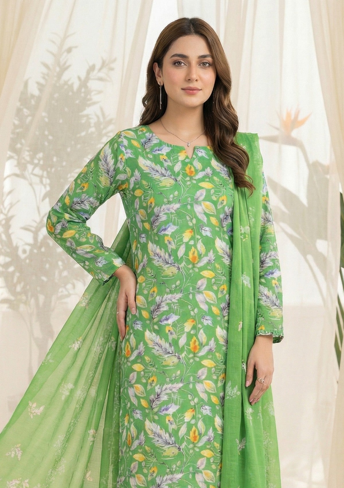 R Prints Lawn 26 Volume 3 - D#21 - Green