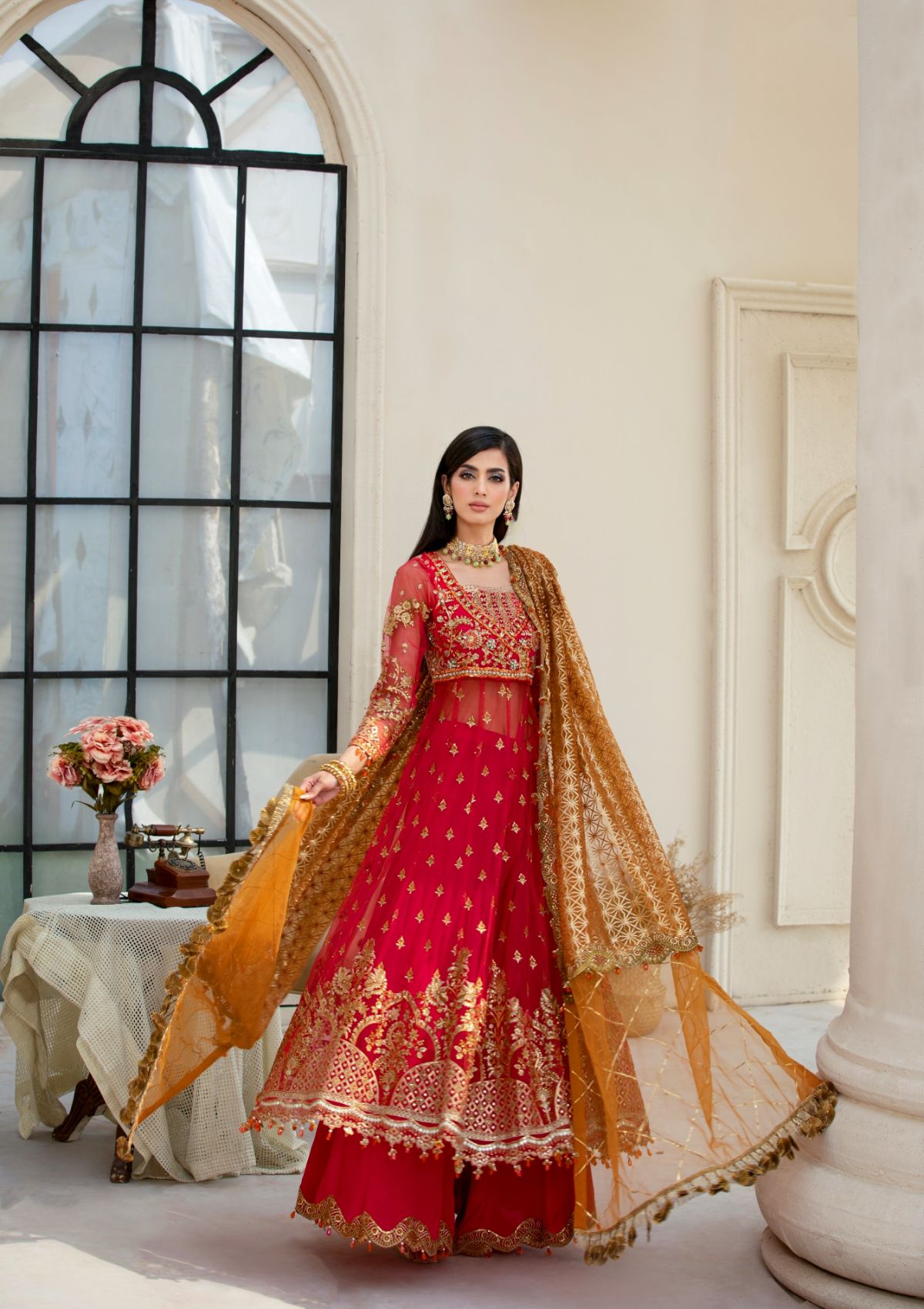 Formal Collection  - Rubaaiyat - Handwork Wedding 23 - Crimson - D#01