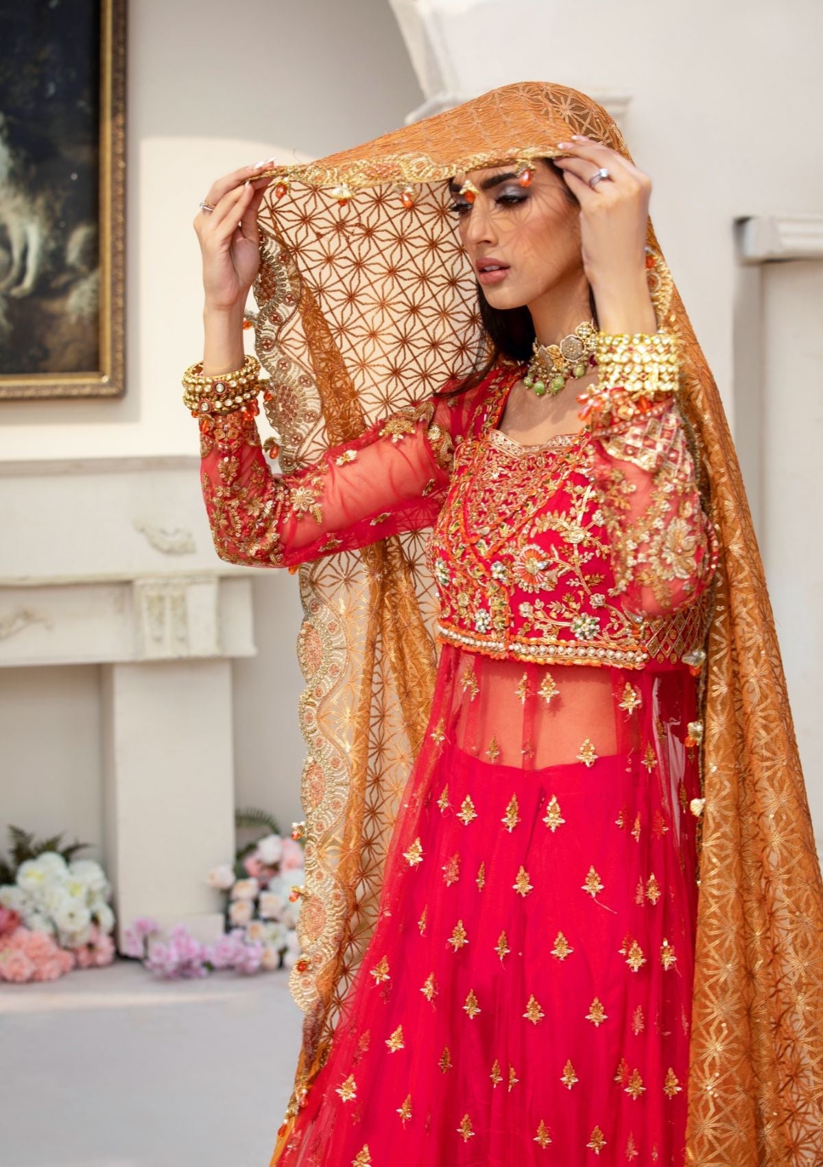 Formal Collection  - Rubaaiyat - Handwork Wedding 23 - Crimson - D#01